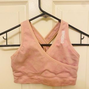 Gymshark 3 piece pink camo workout set